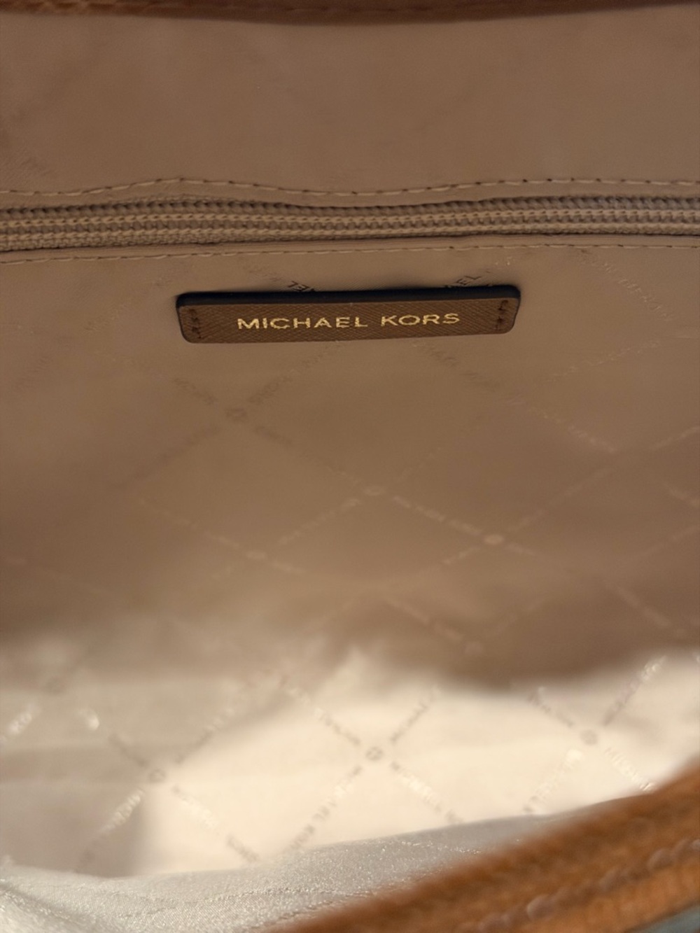 Michael Kors Jet Set Brown Monogram Coated Canvas Tote Bag - Picture 13 of 14